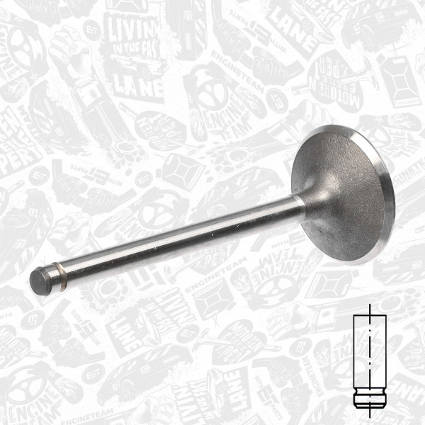 VI0081, Innløpsventil, Ventil sací IN (1) 2,1D/TD, ET ENGINETEAM, Renault 20/21/Trafic 2,1D/TD 1980-1997, 7701461338, 7700663545, 515319, R3639/S, V94553