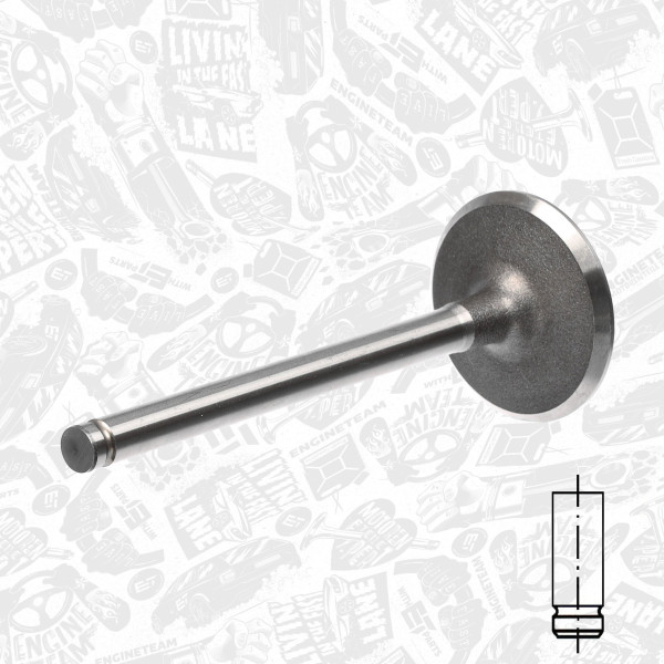 VI0083, Innløpsventil, Ventil sací IN (1) 1,8i/1,9i, ET ENGINETEAM, Citroen Peugeot 205/306 1,8/1,9i 1984-2002, 0948.56, 91535017, 9635317980, 094856, 50004331, 537853, R4292/XB, V91277, R4362/S