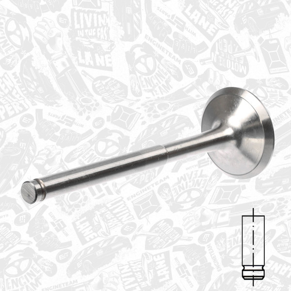 VI0086, Innløpsventil, Ventil sací IN (1), ET ENGINETEAM, Renault Clio/Kangoo/Megane 1,9D/dT F8Q 1991-2005, 7701469369, R4979/BM