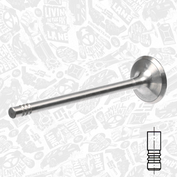 VI0091, Innløpsventil, Ventil sací IN (1) 2,2TD 12V, ET ENGINETEAM, Renault Laguna 2,2D/dT G8T 1993-2001, 7701468169, 517419, R4712/S, V94337, V94562