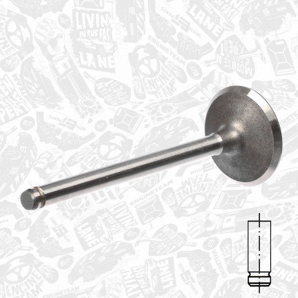 VI0093, Innløpsventil, Ventil sací IN (1) 1,8/2,0, ET ENGINETEAM, Renault Laguna 1,8/2,0i 1993-2001, 7700112413, 7701468960, 511015, R4874/S, V94573, 539015