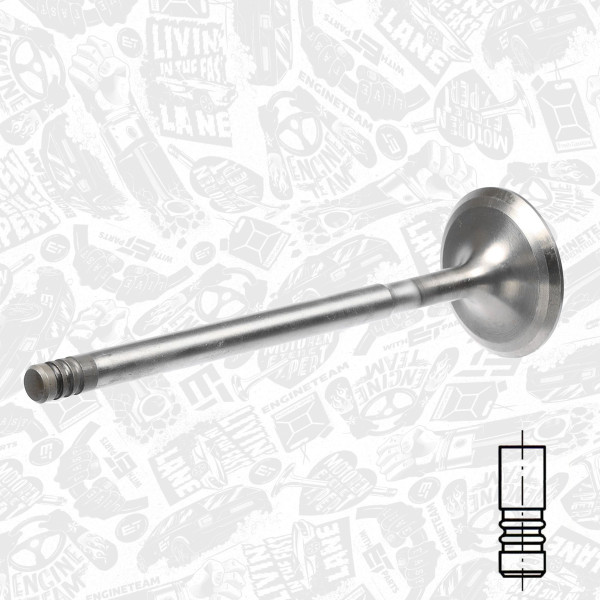 VI0099, Innløpsventil, Ventil sací IN (1) 1,4i 16V, ET ENGINETEAM, Ford Fiesta/Focus 1,4i 1996-2004, 1051773, 97MM6507B2B, 105-35541, R4994/SCR, V94058