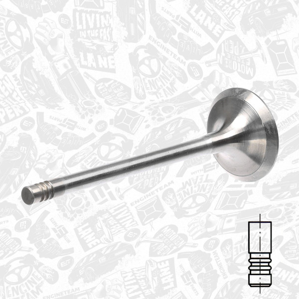 VI0101, Innløpsventil, Ventil sací IN (1) 1,8i 16V, ET ENGINETEAM, Ford Escort/Mondeo 1,8/2,0i 1992-2001, 928M6507F2A, 1041838, 105-35551, R4998/SCR, V94074