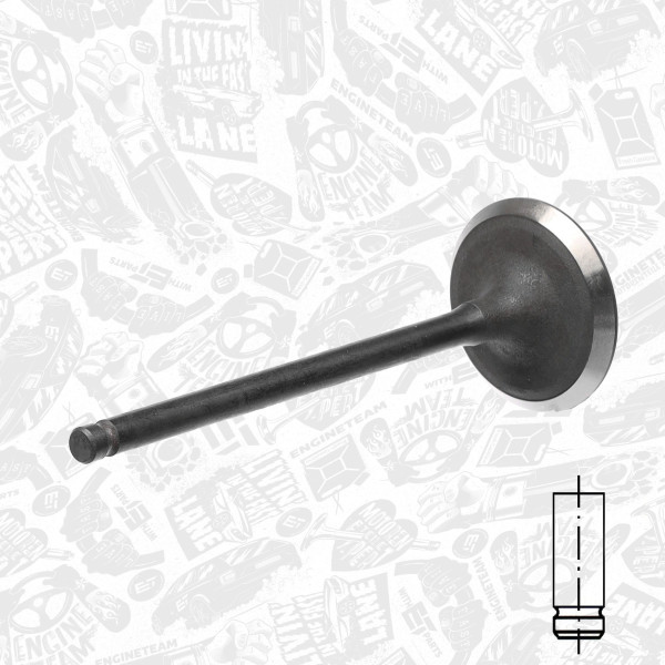 VI0103, Innløpsventil, Ventil sací IN (1) 1,3i 16V, ET ENGINETEAM, Toyota Yaris 1,3/1,5i 1NZ-FE/1NZ-FXE/2NZ-FE 1999+, 13711-21010, 711009, R6074/SNT, V94134