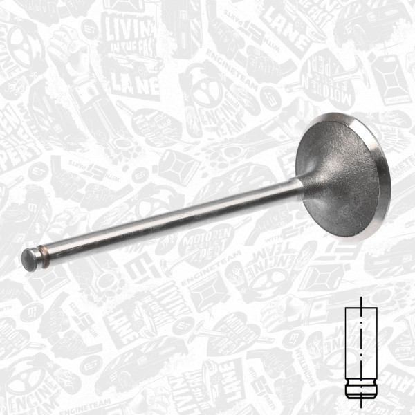 VI0107, Innløpsventil, Ventil sací IN (1) 1,8i 16V, ET ENGINETEAM, Citroen Xantia/Xsara, Peugeot 306/406 1,8i LFY (XU7JP4) 1995-2003, 0948.92, 962894338, 962894380, 537006, R6112/S, V94175