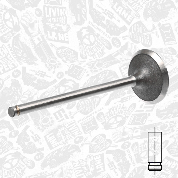 VI0108, Innløpsventil, Ventil sací IN (1) 2,0i 16V, ET ENGINETEAM, Citroen C4/C5/Xsara, Peugeot 206/307 2,0i RFN (EW10J4) 2000+, 0948.99, 9623950380, 531010, R6113/S, V94200