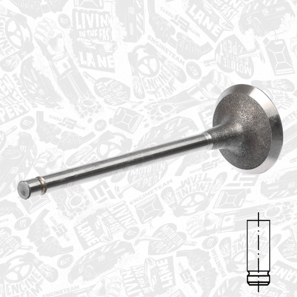 VI0110, Innløpsventil, Ventil sací IN (1) 1,6 16V, ET ENGINETEAM, Citroen Berlingo/C4/C5, Peugeot 206/307/308  1,6i NFU (TU5JP4) 2000+, 0948A9, 0948E0, 539007, R6147/S, V94599