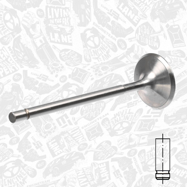 VI0111, Innløpsventil, Ventil sací IN (1) 2,0i 16V, ET ENGINETEAM, Citroen C5, Peugeot 406 2,0i RLZ (EW10D) 2001-2004, 0948.A7, 531027, R6159/S, V94494