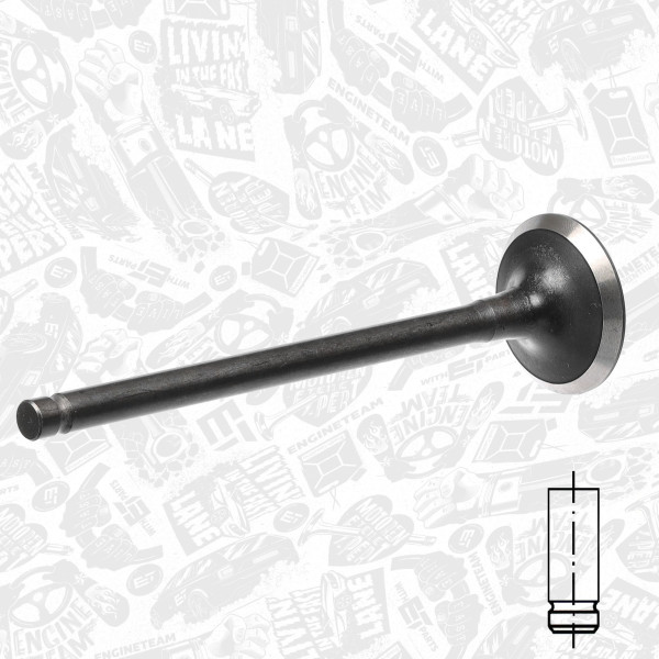 VI0113, Innløpsventil, Ventil sací IN (1) 2,0D 16V, ET ENGINETEAM, Toyota Avensis/Corolla 2,0D-4D4 1CD-FTV 1999-2008, 13711-27010, 711020, R6183/RNT, V94454