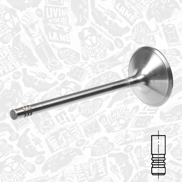 VI0116, Innløpsventil, Ventil sací IN (1) 2,2i 16V, ET ENGINETEAM, Opel Astra G/Vectra 2,0/2,2i 2000+, 12575793, 641056, 641063, 291109, R6308/SCR, V94962, 441050, V94964