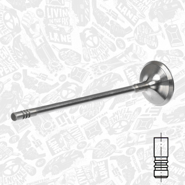 VI0120, Innløpsventil, Ventil sací IN (1) 1,9JTDM 20V, ET ENGINETEAM, Alfa Romeo Fiat Lancia 1,9/2,4JTDM 2003+, 55206431, 291114, R6387/SCR, V98005