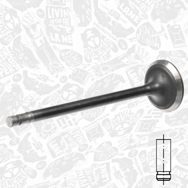 VI0129, Innløpsventil, Ventil sací IN (1) 2,2Dci 16V, ET ENGINETEAM, Nissan Almera/Navara/Pathfinder 2,2/2,5dCi 2000+, 13201-AD210, 13201-BN300, 13201-EB300, 701030, R6284/SNT