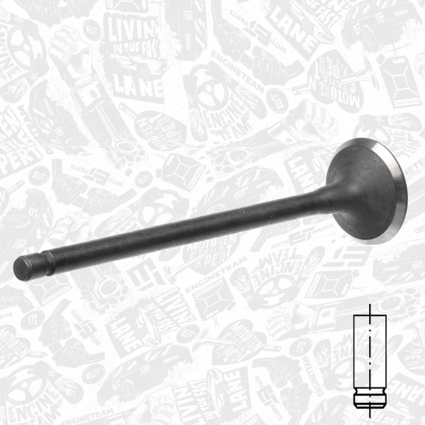 VI0132, Innløpsventil, Ventil sací IN (1), ET ENGINETEAM, Mazda 6/626 RF3F/RF5C 2,0DI/DITD 1998-2007, RF5C-12111, RF5C12111, R6415/SNT