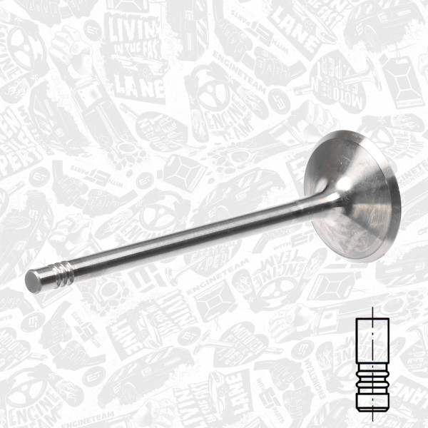 VI0134, Innløpsventil, Ventil sací IN (1) 2,0TSFI, ET ENGINETEAM, Skoda VW Audi Seat 2,0TFSI/TSI 2004+, 06D109601M, 079109601B, 331125, R6580/SCR, V95098