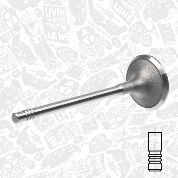 VI0139, Innløpsventil, Ventil sací IN (1) 1,6 HDI, ET ENGINETEAM, Citroen Berlingo/C4/C5, Peugeot 207/308 1,6Hdi 9HR (DV6C) 2009+, 0948.F7, 0948F7, 539046, R6726/SCR