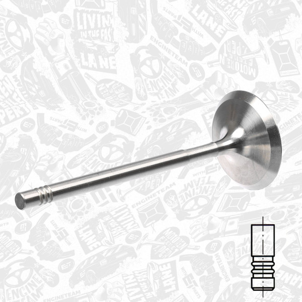 VI0148, Innløpsventil, Ventil sací IN (1) 1,2 TFSI, ET ENGINETEAM, 03F109601A, 331153, R6718/S