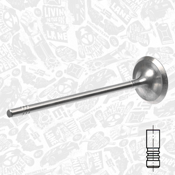 VI0156, Innløpsventil, Ventil sací IN (1) 1,0 Citigo, ET ENGINETEAM, Skoda VW Seat 1,0 CHYA/CHYB 2011+, 04E109601, 398000