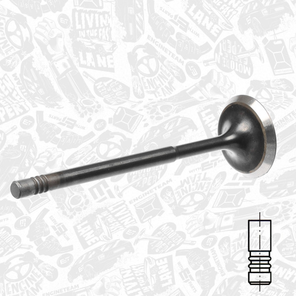 VI0157, Innløpsventil, Ventil sací IN (1) 1,4TSI, ET ENGINETEAM, VW Passat 1,4TSI CDGA 2009+, 03C109601L, 331145, R6776/SARNT