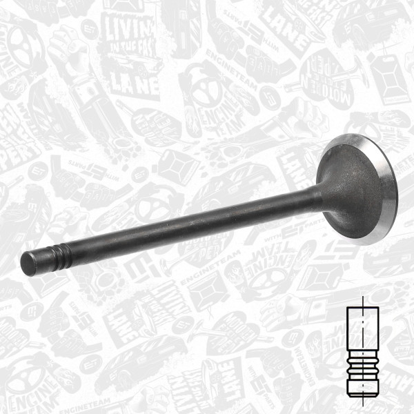 VI0158, Innløpsventil, Ventil sací IN (1) 2,3CDTi, ET ENGINETEAM, 4420439, 4431242, 93161682, 93168105