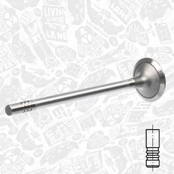 VI0165, Innløpsventil, Ventil sací IN (1) 4HV/4HU, ET ENGINETEAM, Citroen Fiat Ford Peugeot 2,2D/HDi/TDCi 4HU/4HV PUMA 2004+, 0948.E6, 9660035980, 9675708880, 031VE31674000, 539034, 826380, R6508/SCR, V98028