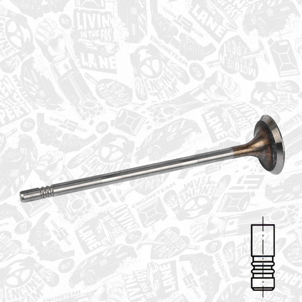 VI0170, Innløpsventil, Ventil sací IN (1) 1,2TSI 2012+, ET ENGINETEAM, Audi Seat VW Skoda A3 Octavia III Golf VII 1,2 TSI CJZA 2012+, 04E109601A, 029VE31942000, 331156, R6837/S