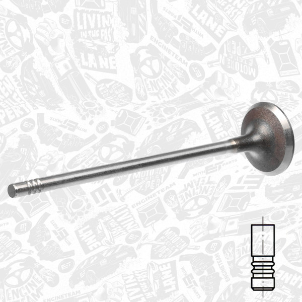 VI0172, Innløpsventil, Ventil sací IN (1) 1,6D, ET ENGINETEAM, Alfa Romeo Fiat Lancia Mito Doblo Delta III 1,6D 198A2000 2007+, 55205125, 55225891, 827315, R6590/SCR