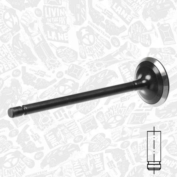 VI0180, Innløpsventil, Ventil sací IN (1) 2,0D 16V, ET ENGINETEAM, Toyota Auris Avensis Corolla Rav 4 Verso 2AD-FHV 2,0 2008+, 13711-0R010, 1371151030, 137110R010, R6562/SNT, V95053