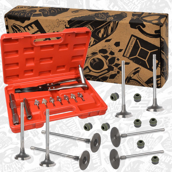 VS0032VR2, Ventilsett, innsugs-/utløpsventil, Ventil set IN/EX 1,5 dCi/CDI /těs.,nářadí, ET ENGINETEAM, Dacia Renault Nissan Mercedes-benz Dokker Duster Lodgy Logan Sandero Qashqai NV250 Megane Kangoo Kadjar Clio Captur T-Class CLA Citan B-Class A-Class 1,5 dCi/CDI OM 608.915 K9K 872 2012+, 132018900R, A6080530900, 13201-8900R, 132022712R, 6080530900, 13202-2712R, A6080531000, 8200496321, 6080531000, A6070530000, A2780530100, A0000535658, A0000535158, A0000534758, A0000534658, A0000534558, 6070530000, 2780530100, 0000535658, 0000535158, 0000534758, 0000534658, 0000534558