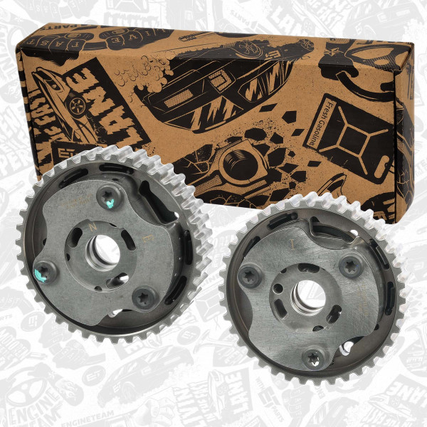 VT0034, Kamakselregulering, Vačka - nastavovače VVT EX/IN, ET ENGINETEAM, Ford B-Max C-Max Fiesta Focus Grand C-Max Transit Custom Transit Courier Mondeo M1DA SFCA 1,0 EcoBoost 2012+, CM5G-6C524-EA, CM5G6C524EA, CM5G-6C524-DB, CM5G6C524DB, 1760603, 1812533, E3BG6C525BA, E3BG-6C525-BA, CM5G6C525DB, CM5G-6C525-DB, 1812162, 1760602