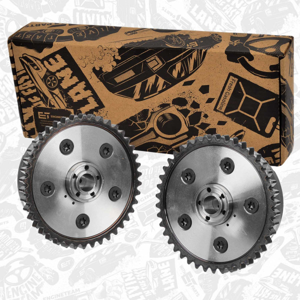 VT0046, Kamakselregulering, Vačka - nastavovače VVT N63 EX/IN, ET ENGINETEAM, BMW 5 (F10) 550 i 5 (G30, F90) M 550 i xDrive 6 kupé (F13) M6 6 Gran Coupe (F06) M6 Competition X5 (F15, F85) M X6 (G06, F96) xDrive M50 i X7 (G07) xDrive M 50 i N63 B44 A 2019+, 11367598001, 11367567497, 7567497, 7598001, 11367598002, 11367567498, 7598002, 7567498