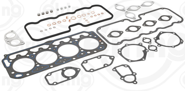 529.100, Tetningssett, topplokk, Těsnění hl.válců(sada)Cyl.4, ELRING, 0197.K1, 02-24960-04, 21-25842-21/0, 417375, 52030900, D30253-00, DG452, HK3355, 417375P, 52031000, D30523, HK3357, 418752P, HK3398