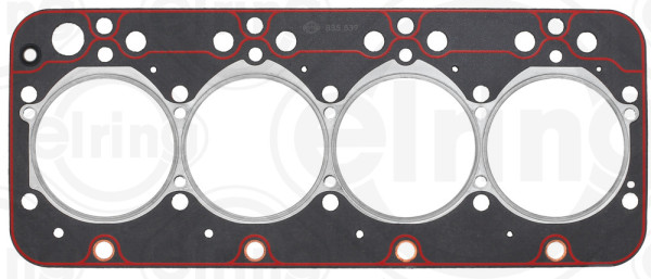 835.539, Tetning, topplokk, Těsnění hl.válců/Cyl.4/síla 1,59mm, ELRING, 1907837, 98456216, 10054200, 280010, 30-027085-20, 61-33930-10, 7.51113, BS340, CH1339, H40543-10, 10072700, 870161, 10232610, 872593
