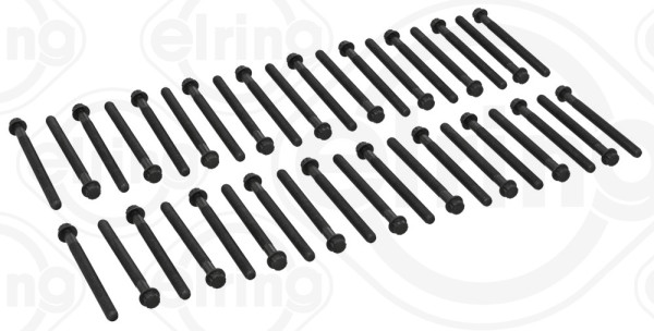 907.980, Topplokksboltsett, šroub hl.válců/set 38ks, ELRING, Detroit Diesel Mercedes-Benz Actros MP4/MP5 Antos Arocs DD15* DD16* OM472* OM473* 2011+, 4720160169, DDEA4720160169, 4720160169(38x), DDEA4720160169(38x), A4720160169, A4720160169(38x), 631359, 640038, 640038-019