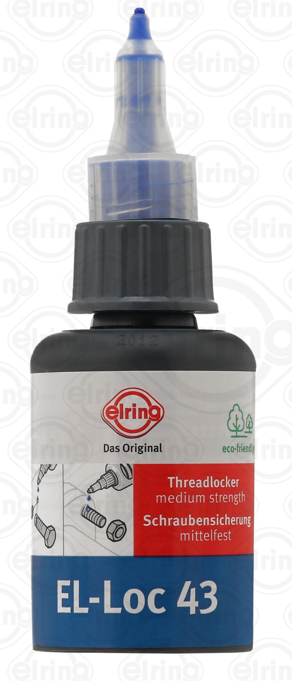 954.000, Skruesikring, Lepidlo závitů/50ml/modrá, ELRING, D000600A2, DT5037, D200005A2, DT5366, PM1329467, PM1329505, PM1330799, PM1330902, PM1330906, PM135355, PM135356, PM37418, PM37477, PM38621, PM38622, PM492140, TY9370, 0893243050, LOCTITE242, 0893243250, LOCTITE243