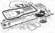 Pakningsett komplett, motor - 742.820 ELRING - 51.00900-6746, 01-27660-16, S38579-00