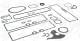 Tetningssett, veivhus - 817.481 ELRING - 3660104408, A3660104408, 08-25508-07