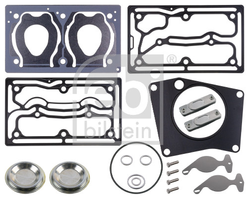 FE186409, Pakningssett, trykkluftkompressor, Těsnění, FEBI BILSTEIN, A0011303615, A0011303615S2, 0011303615, 0011303615S2, 1100210100, 4.91771, 77044700, 85-27910-SX, 9125109212, RK.01.703.03, 1100250160