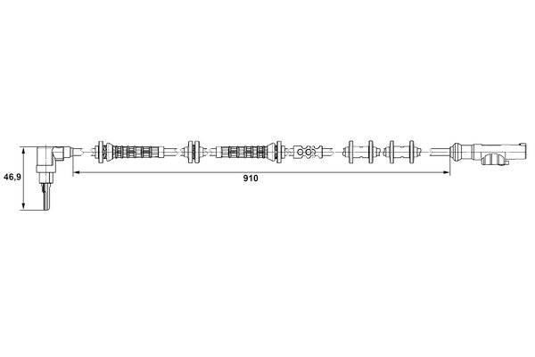 0265007448, Sensor, ABS, Snímač, počet otáček kol, BOSCH, K0051718056, 0051718056, 51718056, 0900439, 818015105, SS20319