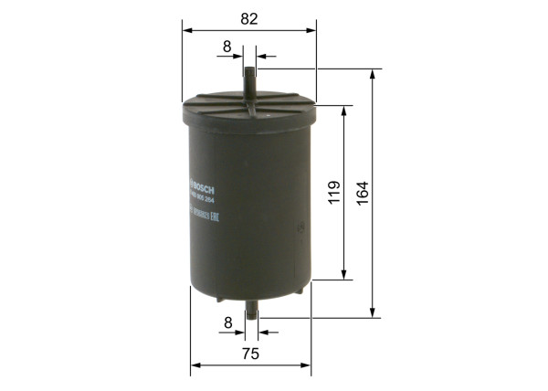 0450905264, Drivstoffilter, Palivový filtr, BOSCH, 021104653A, 16400J7525, 25055495, 46626801, 6001021534, 60577440, A0024772601, E145002, GFE7020, T0680167, 0024772601, 1640070J00, 7700680162, E145069, 7700838890, 8671002341, 8671014166, 032FP, 0450905206, 3150000, 61004, AG6004, AK11B, ALG2036, E20, E500, EFF006, ELE6043, EP90C, F60146