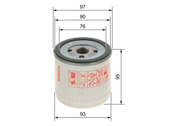 0451103252, Oljefilter, Olejový filtr, BOSCH, 93156291, XS4Q6714AB, 1059924, 1136568, 1148703, 1207066, 1231233, 1322152, 1641187, 2M5Q6714AB, 2M5Q6714AC, 2U7J6714AA, 4M5Q6714BA, 5022955, 6094614, 6119196, 6184942, 6203126, 844F6714AA, 844F6714AC, 844F6714A1A, 914F6714A, 914F6714AA, 2051, 2322600, 355OS, 61439, BC1190, DO812, E103