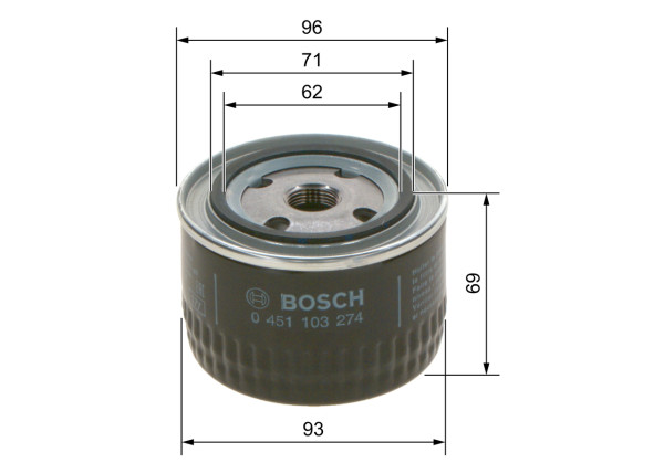 0451103274, Oljefilter, Olejový filtr, BOSCH, 0000227051, 0008547327, 0012000001, 0224788, 110200, 148459, 152085PA0A, 20155370, 21051012005, 21080101200508, 25011293, 29353002, 3136569, 41152005A, 5410022, 5951891, 60563661, 7700542286, 770286, 7897321, 8803348, A700X6714EA, BLM107020, MB620598, MD353795, MLS000144A, 0008548979, 0012000005, 019466, 03549232