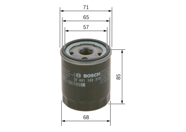 0451103372, Oljefilter, Olejový filtr, BOSCH, 0001802810, 35302060, A0001802810, MR984204, 2347900, H97W11, J1315026, LS287, OC495, OP575, S3479R, W67, WL7134, Z560