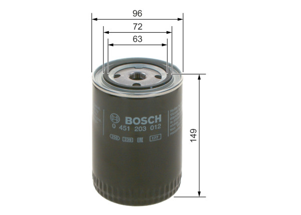 0451203012, Oljefilter, Olejový filtr, BOSCH, 0005151017, 068115561A, 068115561B, 1257492, 1500932, 25011243, 5011838, 7984229, 7984460, 90110720322, 12574927, 5021185469, 7984303, 93156363, 068115561, 13281611, 681155613, 00830640, 0141758, 0451203061, 057OS, 2316400, 339, 596010, 770842, 8671002054, 96004196, AW56, BC1087, C025
