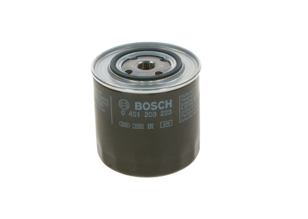 0451203223, Oljefilter, Olejový filtr, BOSCH, 0004434825, 005315520, 028115561B, 04415540, 1015511M91, 1109R2, 1318162, 1901606, 1966279C1, 2060471915000, 4434825, 5000041045, 5577281, 64001006, 90110720303, A720X6714DA, 04415670, 069115561A, 1015511, 13281611, 4712132, 7701008689, 911901107, 93892080, A760X6714RA, 044156701, 053915520, 069115561, 1085801, 4719150