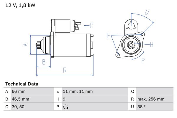 0986017450, Starter, Startér, BOSCH, 085911023A, 085911023AX, 085911023K, 085911023KX, 0001124007, 458492, 8EA737237-001, CS988, DRS7450, LRT00172, 0001124008, LRT172, 0001124011, 0001124012, 0001124022, 0001124023, 0001124026, 0001124027, 0001125003, 0001125004