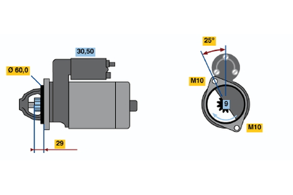 0986017890, Starter, Startér, BOSCH, 1121510001, A1121510001, 112151000180, 0001115005, 458462, 0001115119, 0986017890