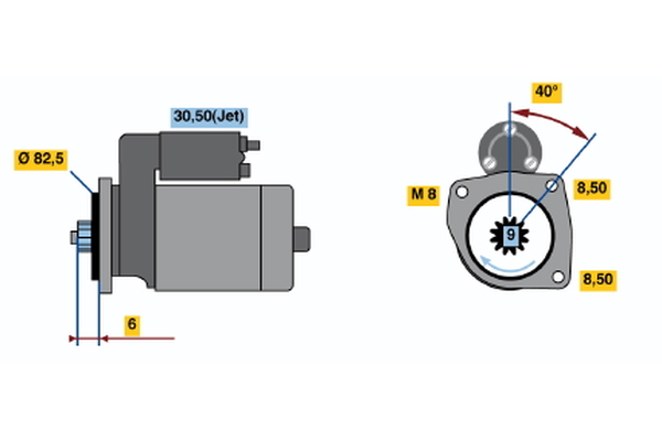 0986017940, Starter, Startér, BOSCH, 001911023C, 001911023, 001911023X, 0001121001, 458467, 8EA737407-001, CS1063, DRS7940, LRT00173, 0001121002, LRT173, 0001121030, 0001121031, 0001121034, 0001121035