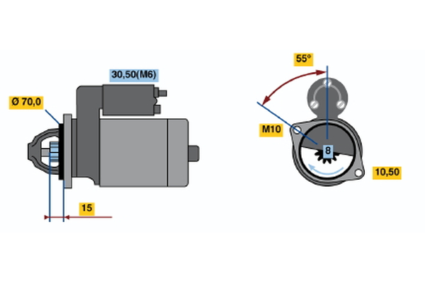 0986018630, Starter, Startér, BOSCH, 233009F600, 233009F660, 233009F661, 233009F662, 233009F66A, 233009F66B, 0001116006, 8EA737943-001, D7E31, DRS8630, JS1226, LRT00206, 1986S00911, D7E41, LRT206, TS8E4, 438137, 458159