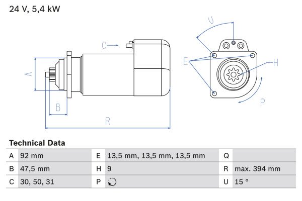 0986019000, Starter, Startér, BOSCH, 51252019181, 51262017181, 51262019181, 0001416079, CS1577, DRS9000
