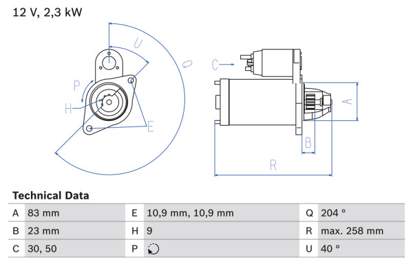 0986019820, Starter, Startér, BOSCH, 00430006, 01183599, STB9369, 01181751, 71440369, 01181751KZ, 01182124, 01182382, 01182384, 01182384KZ, 01183365, 01183404, 01184176, 03050444, 0430006, 04300006, 04300007, 08213865, 11131458, 1181751, 1182124, 1182382, 1182384, 1183365, 1183404, 1184176, 1181751KZ, 1182384KZ, 138859, 3050444